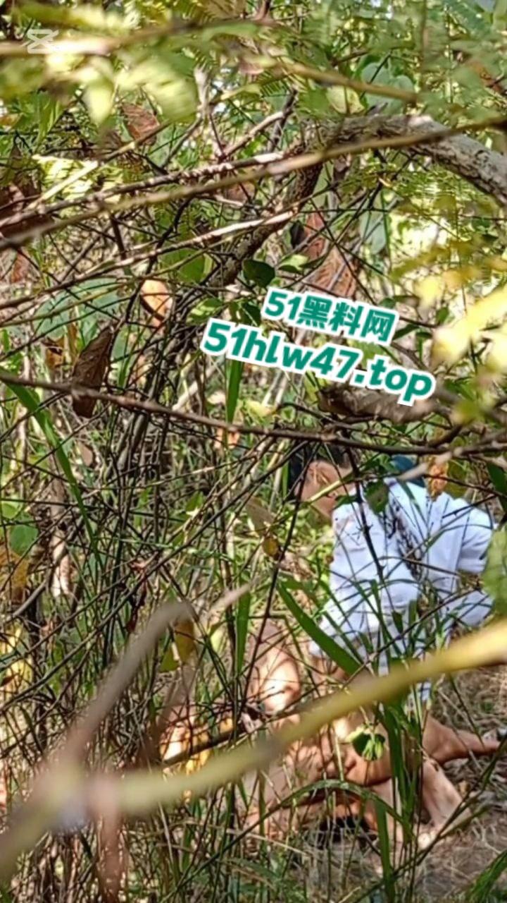 情侣景区小树林露天野战被偷拍，景区小树林里操逼，裸露下体疯狂动鸡刺激中出小骚逼。-5